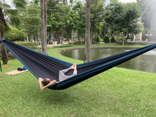 Load image into Gallery viewer, BaseCamp Hammock™ - Black &amp; Green by Flying Squirrel Outfitters
