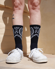 Load image into Gallery viewer, Bandana Sock - Black - 7&quot;
